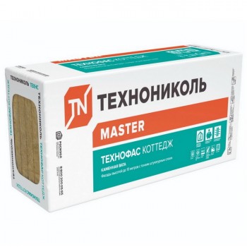 Базальтовая вата ТЕХНОНИКОЛЬ ТехноФас Коттедж 1200х600х100 мм 3 плиты в упаковке Базальтовая вата ТЕХНОНИКОЛЬ ТехноФас Коттедж 1200х600х100 мм 3 плиты в упаковке