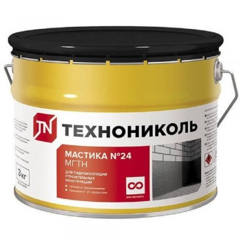 Мастика битумная ТЕХНОНИКОЛЬ №24 МГТН 3 кг Мастика битумная ТЕХНОНИКОЛЬ №24 МГТН 3 кг